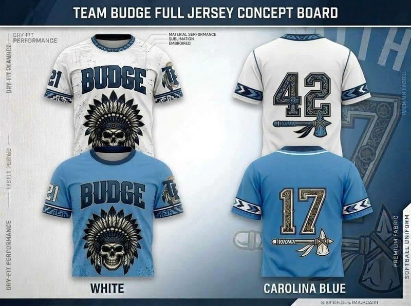 White and Carolina Blue jersey concepts